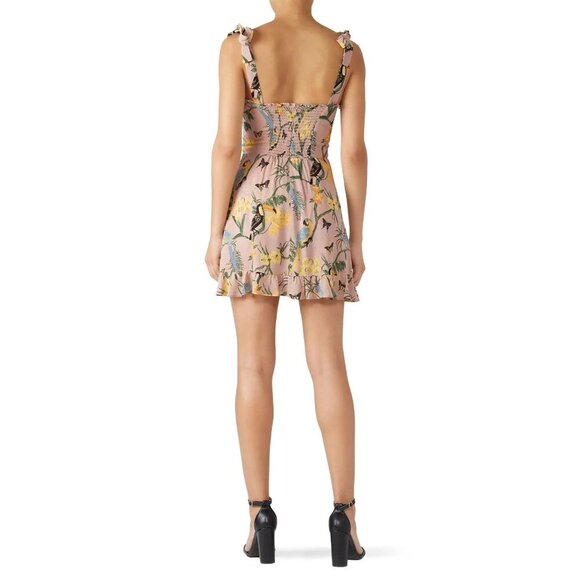 Reformation Conga Blush Toucan Christie Mini Dress Size 8 - 41293 - Picture 4 of 10